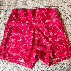BuffBunny Pink Patterned Athletic Shorts